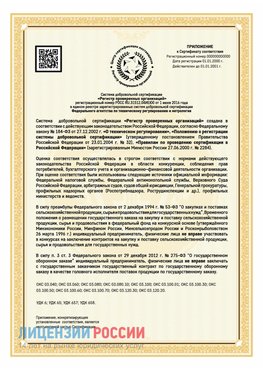 Приложение к сертификату для ИП Керчь Сертификат СТО 03.080.02033720.1-2020